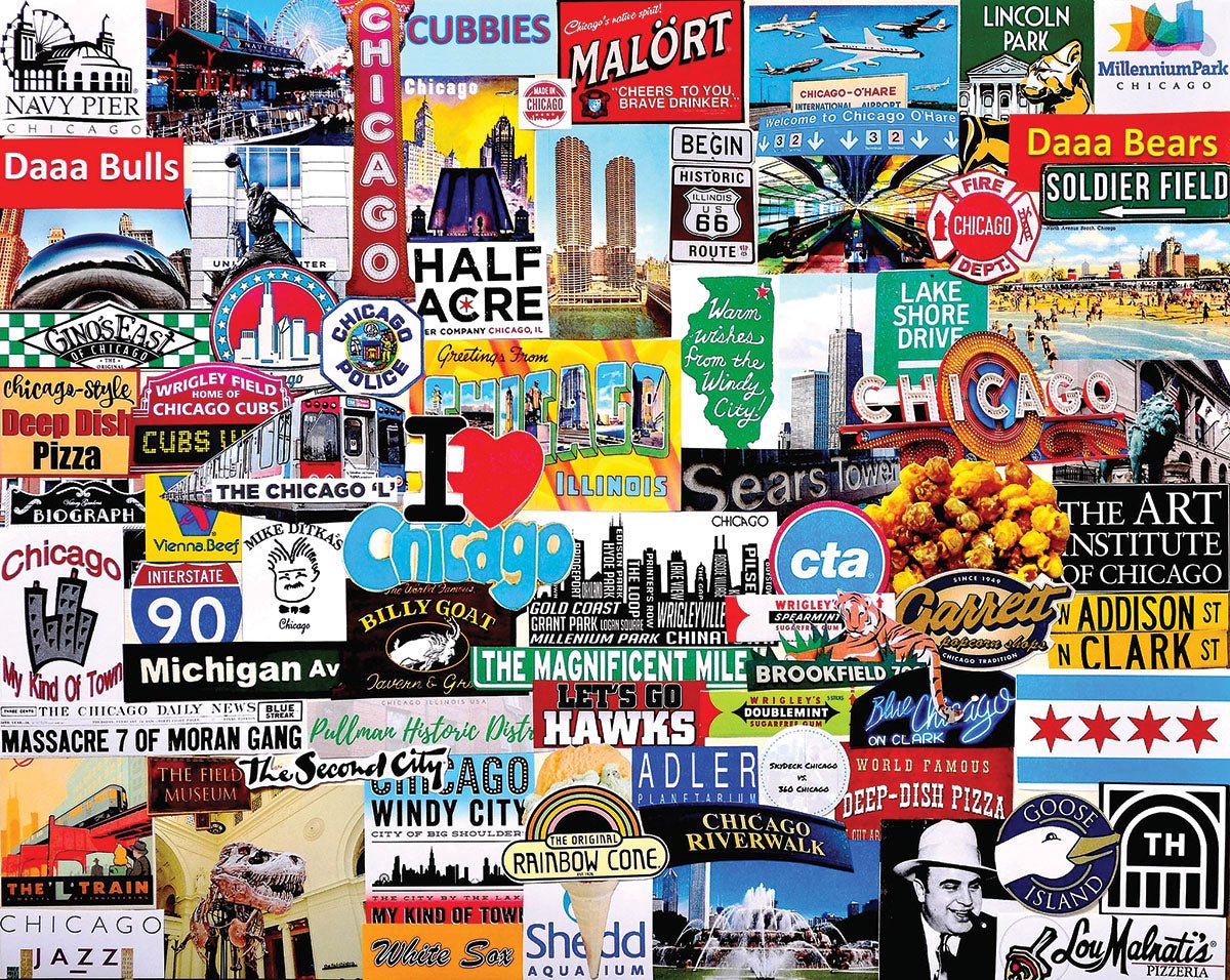 I Love Chicago (1529pz) - 1000 Piece Jigsaw Puzzle